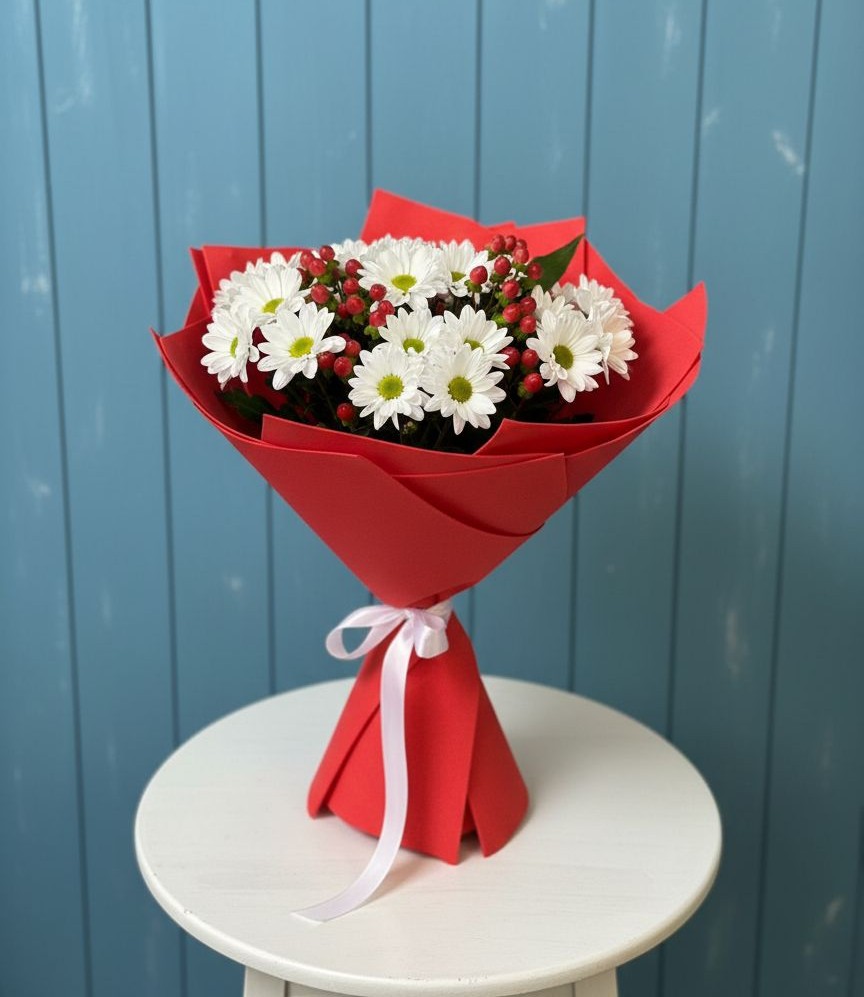 Букет цветов из: Хризантемы в Новоорловске