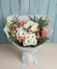 Букет цветов из:  Розы, Лизиантусы и Хризантемы #REPLACE_PRED# Новоорловске