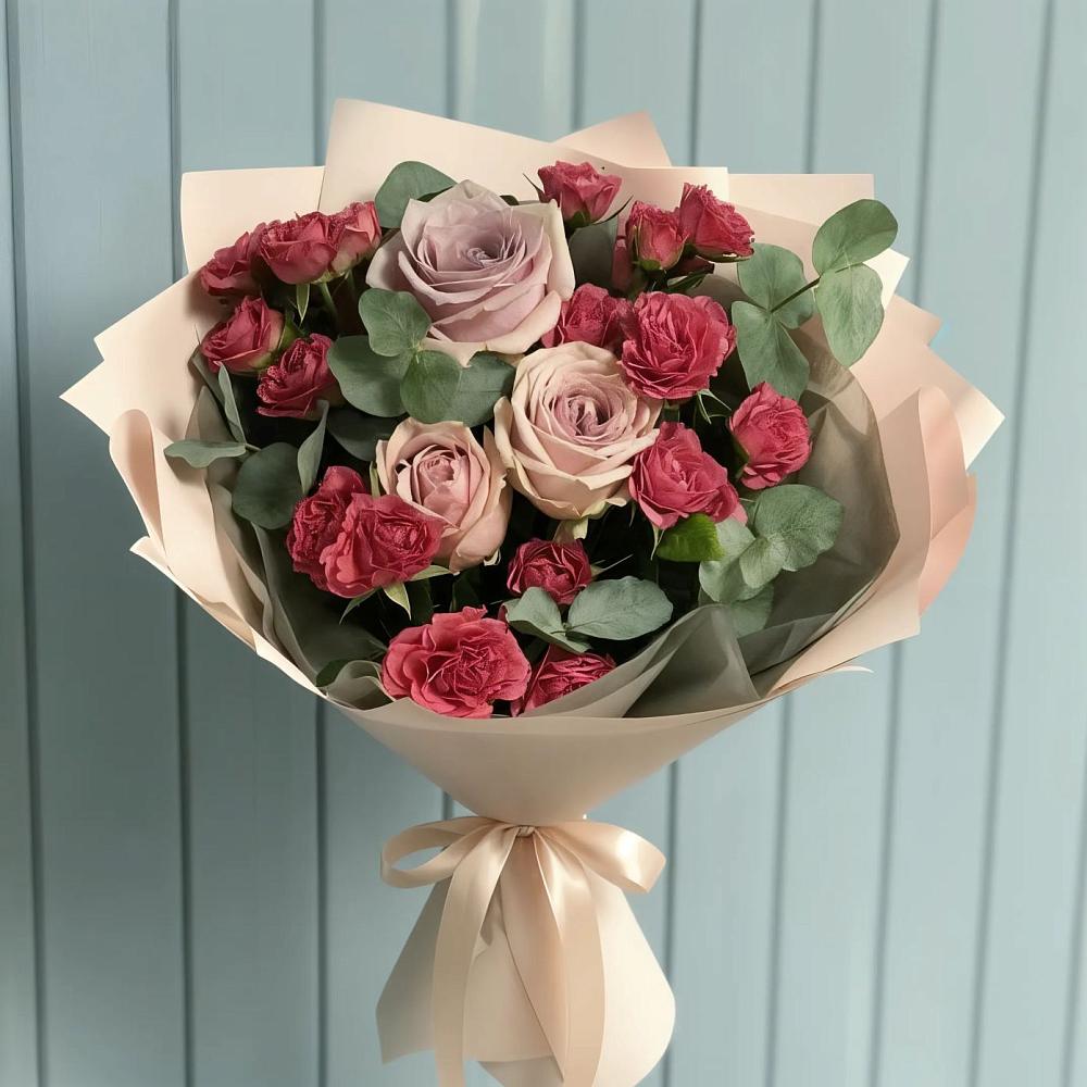 Букет цветов из: Гвоздики и Розы в Новоорловске
