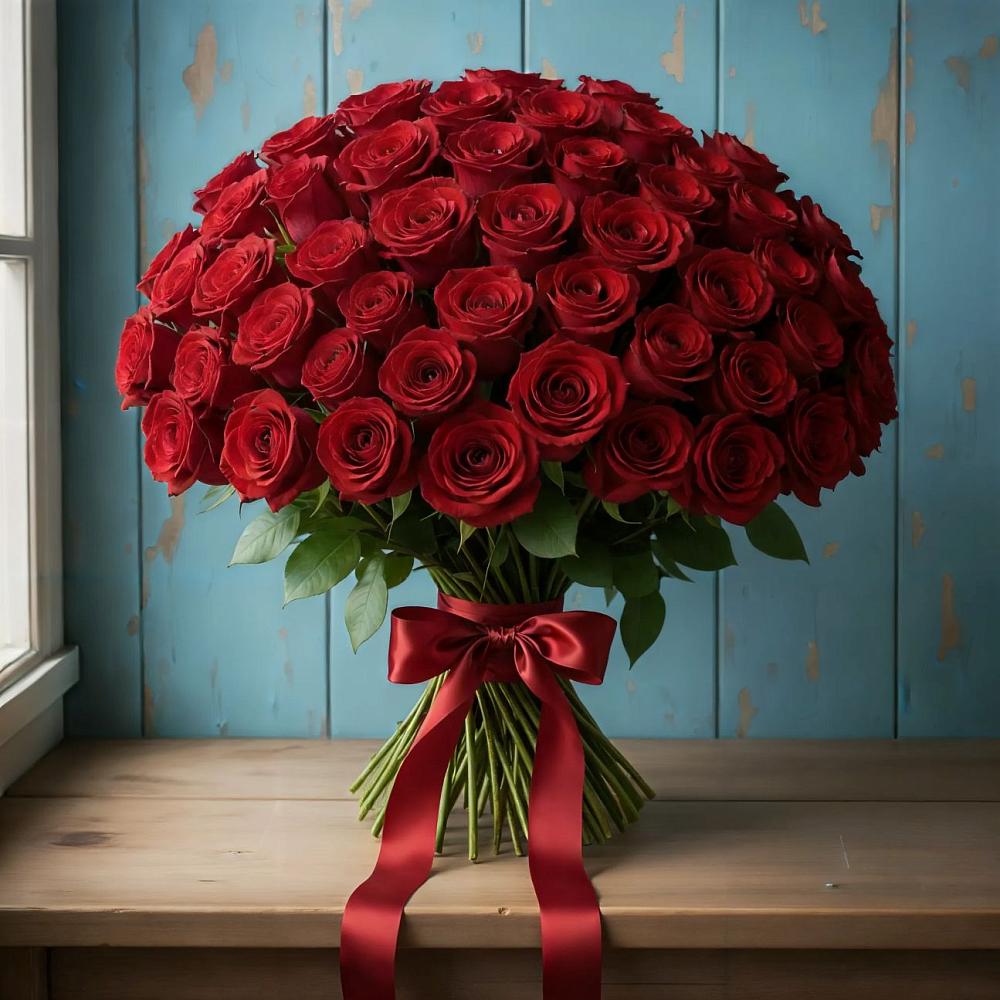 Букет Красные розы Блэк Меджик в Новоорловске