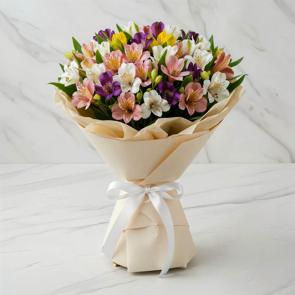 Букет цветов из: Альстромерии в Новоорловске