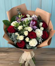 Букет цветов из:  Розы и Альстромерии #REPLACE_PRED# Новоорловске
