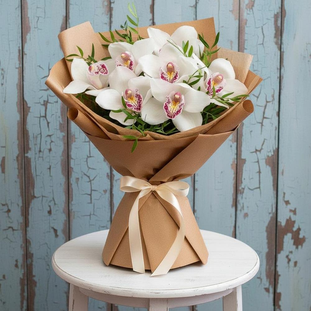 Букет цветов из: Орхидеи и Розы в Новоорловске