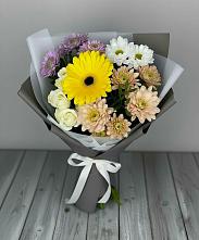 Букет цветов из:  Розы, Герберы и Хризантемы #REPLACE_PRED# Новоорловске