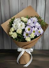 Букет цветов из:  Хризантемы и Розы #REPLACE_PRED# Новоорловске