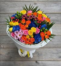 Букет цветов из:  Розы и Хризантемы в Новоорловске