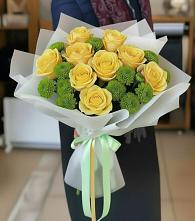 Букет цветов из:  Хризантемы и Розы в Новоорловске