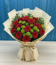 Букет цветов из:  Розы и Хризантемы в Новоорловске