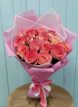 Букет 15 Розовых роз Равель в Новоорловске