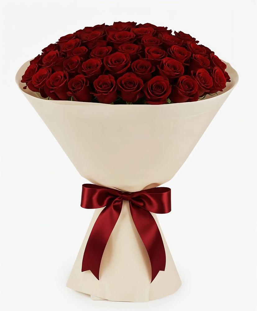 Букет 101 Бордовая роза Блэк Бакарра в Новоорловске