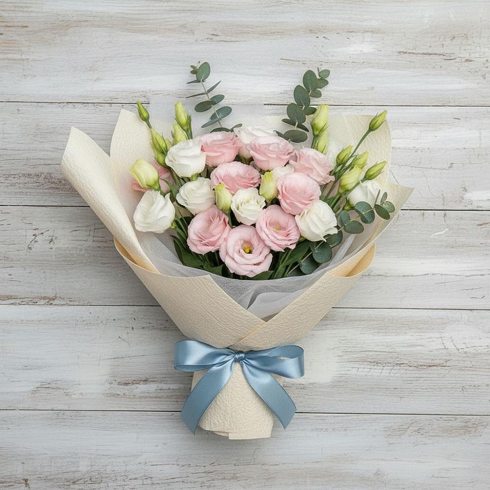 Букет цветов из: Лизиантусы в Новоорловске